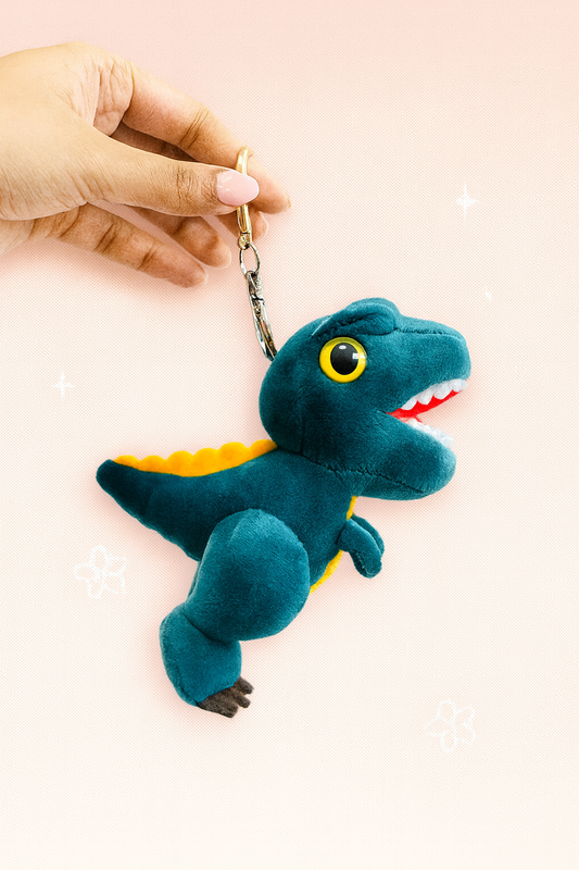 Dino plushy keychain