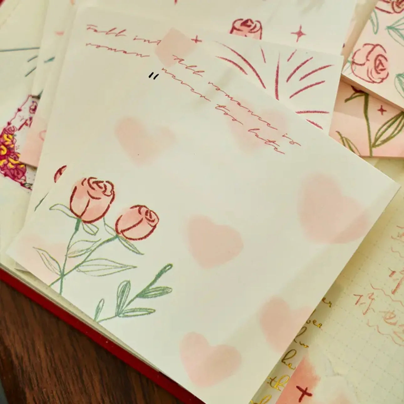 Morning & Rose Vintage Sticky Notes / notepad