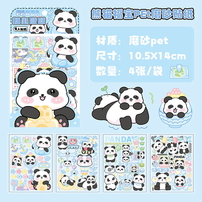 Puffy Panda 4 in 1 Sticker Sheet