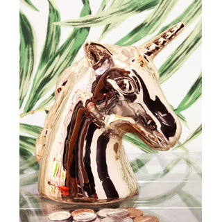 Unicorn Metallic Piggy Bank Showpiece