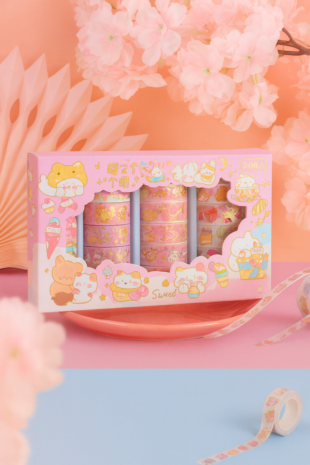 Kawaii Washi Tape Box - 20 Pcs