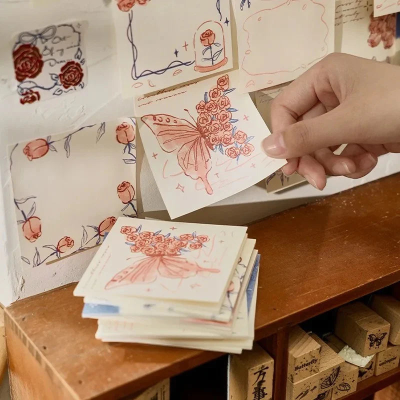 Morning & Rose Vintage Sticky Notes / notepad