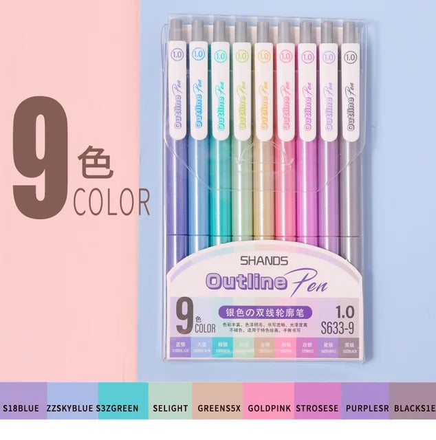 Double Outline mettalic pen