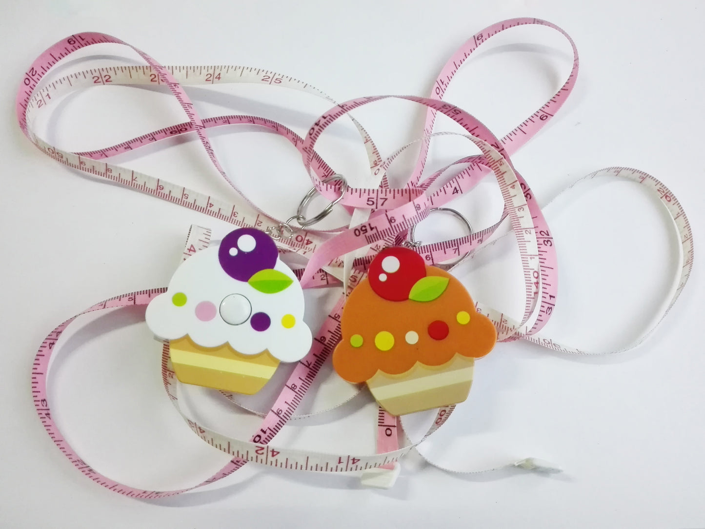 CupCake Shape Inch Tape With Keychain
