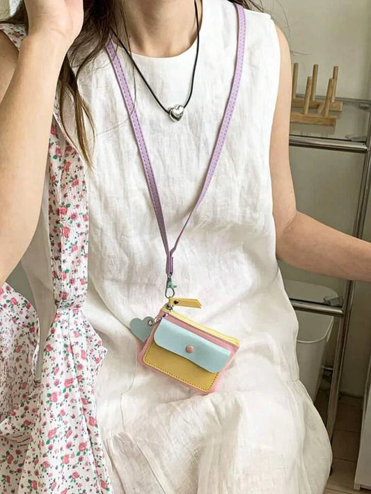 Korean Sleek Wallet With Strap