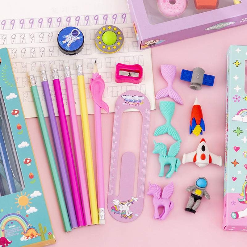 13 in 1 scented pencil eraser gift theme set