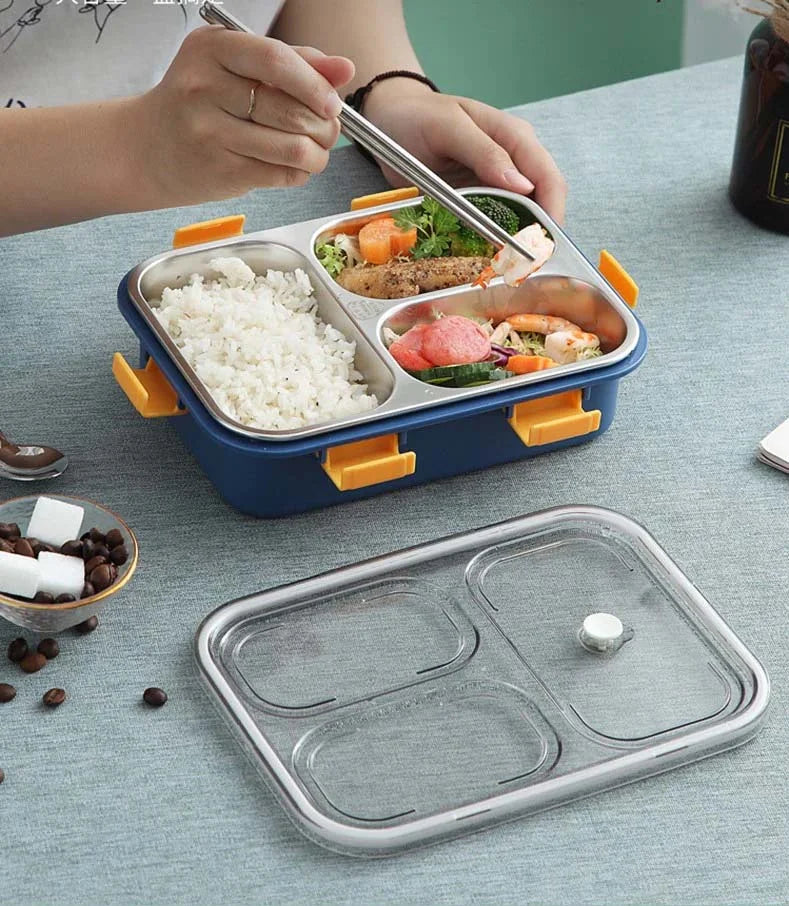 Double Decker 4 Compartment Insulated Bento Lunch Box