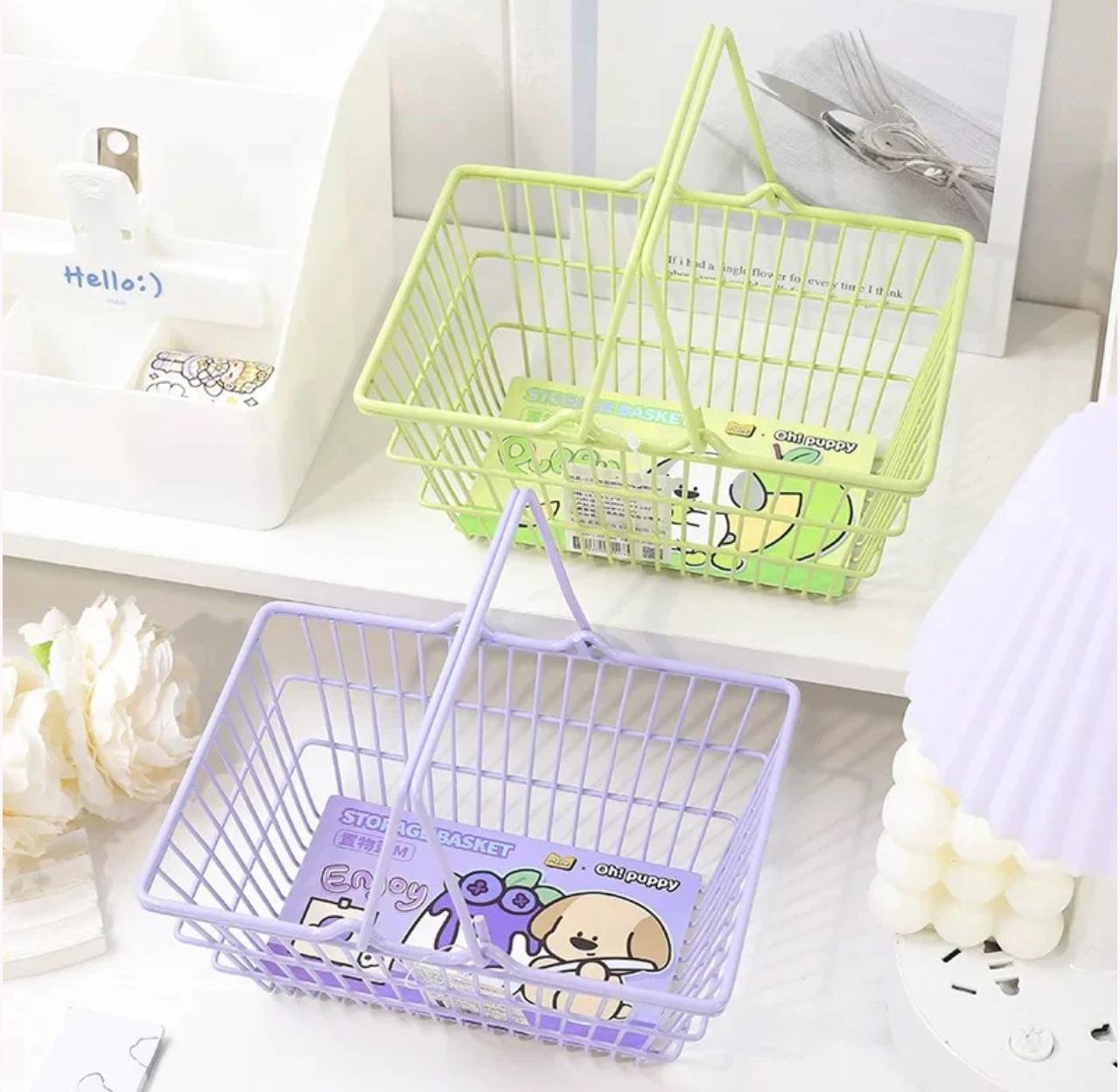 kawaii Metal Storage Basket