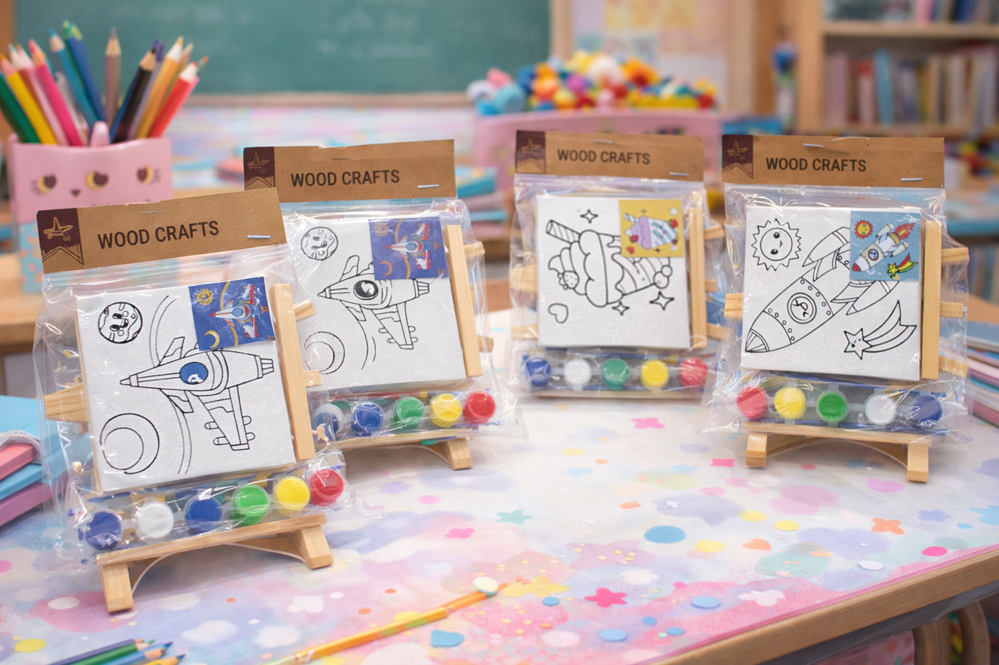 Wood Craft Canvas Painting Kit