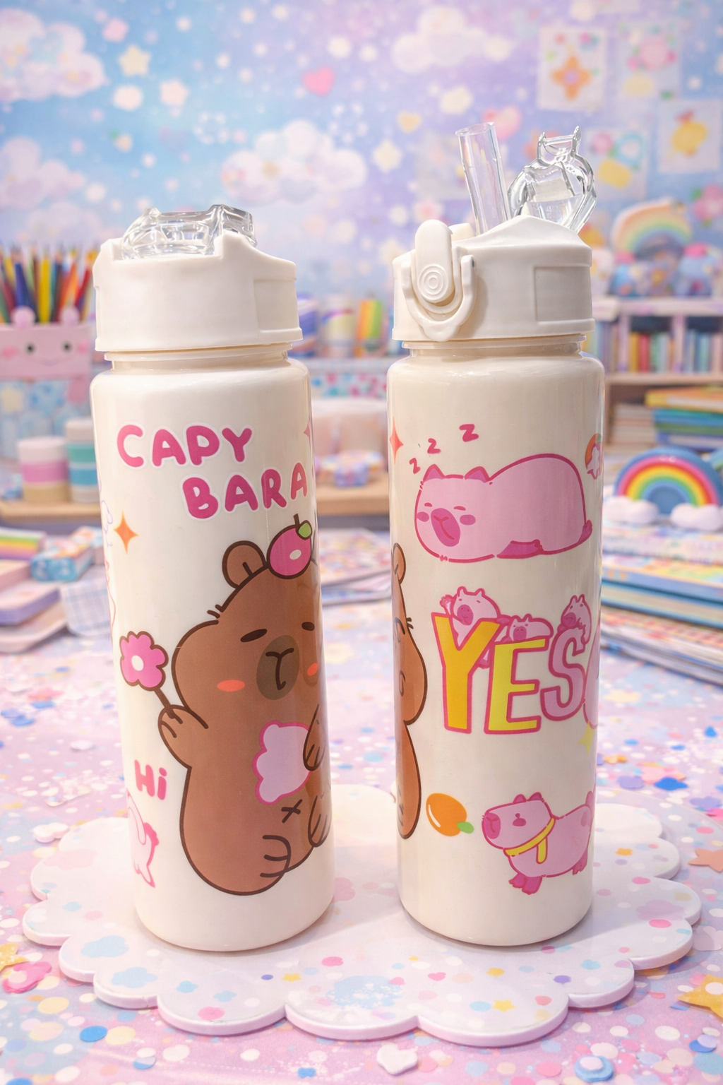 Cappy Bara Water Bottle with Straw -700 ML