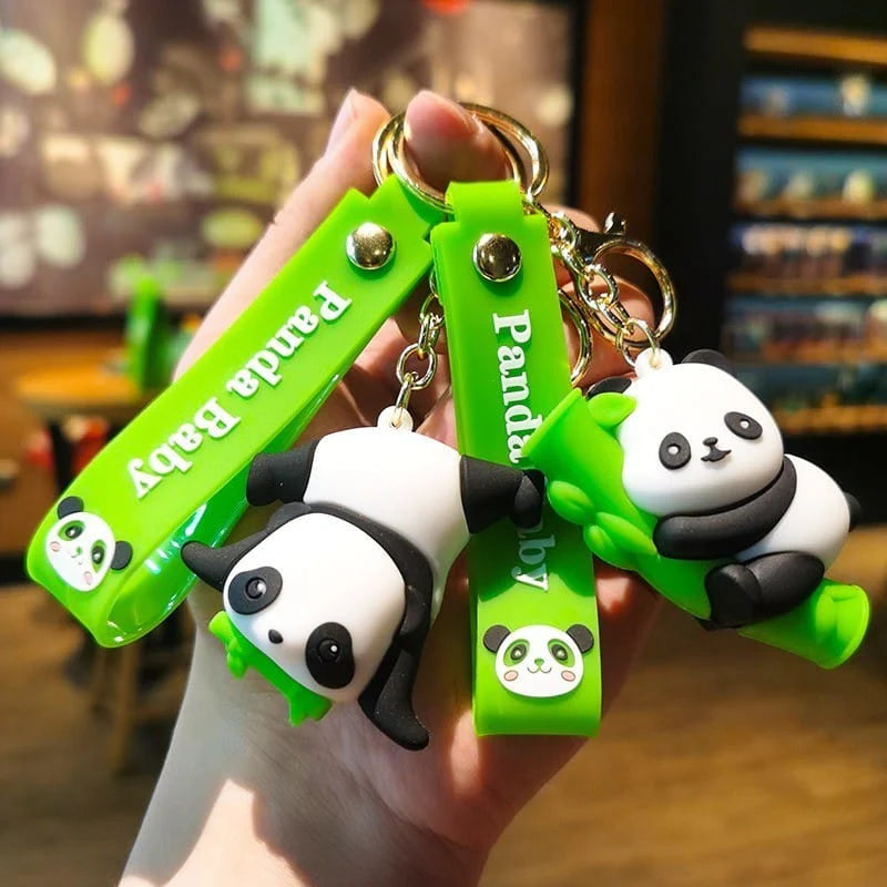 Chubby panda keychain