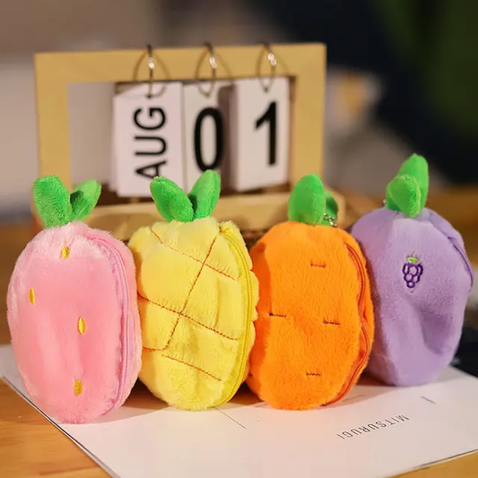 Fruit bunny secret plushy keychain
