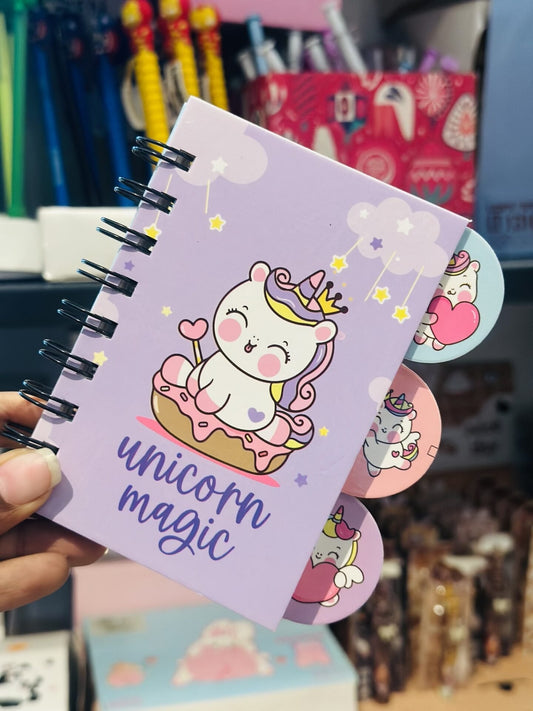 Mini Unicorn Spiral Diary