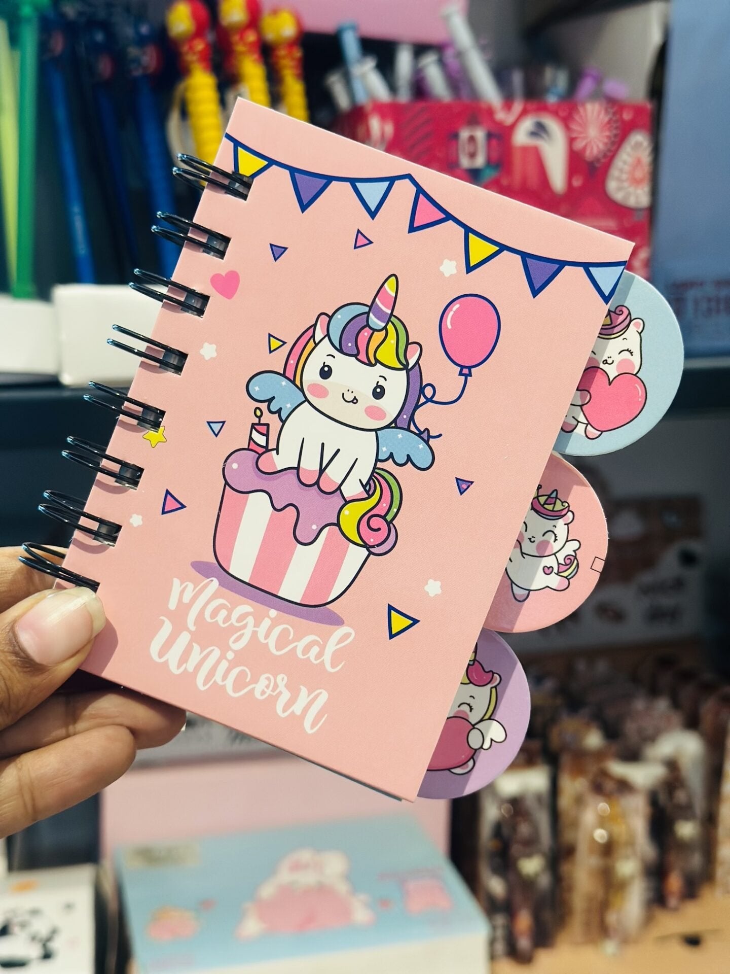 Mini Unicorn Spiral Diary