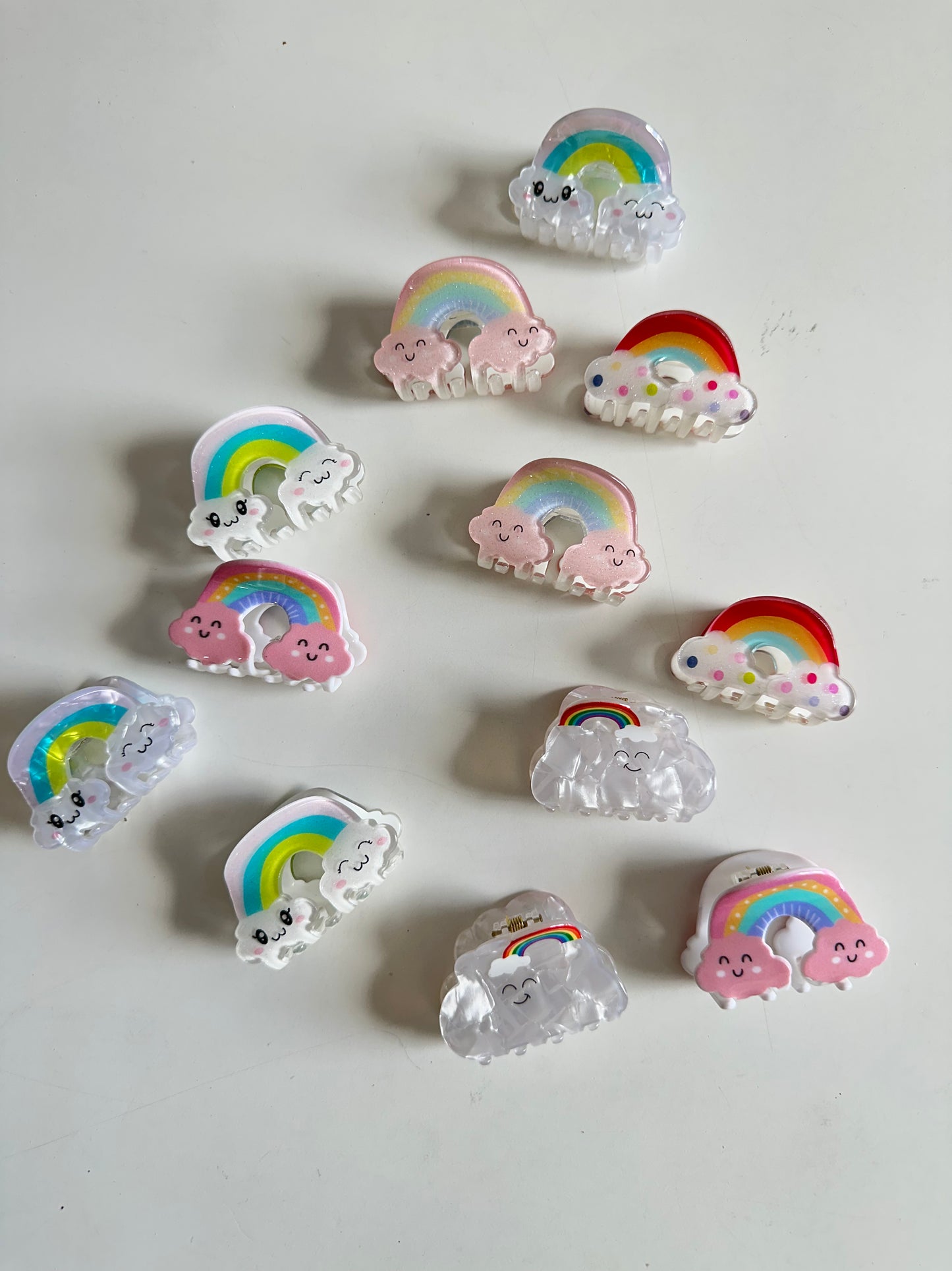 Rainbow Crystal Hair Claw Clip