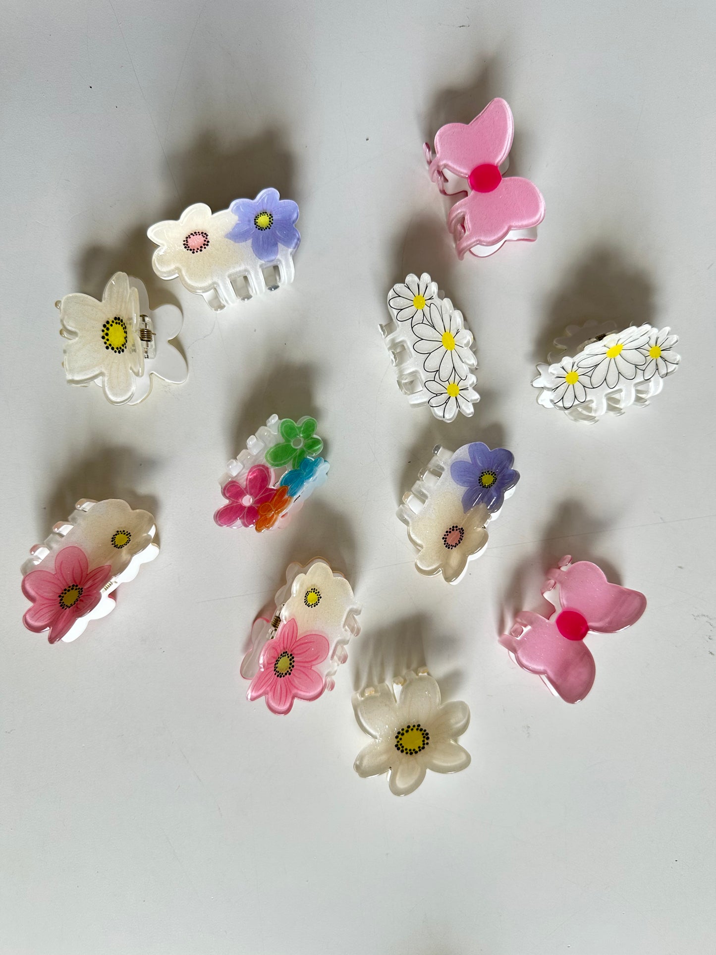 Crystal Bloom Flower Hair Claw Clip