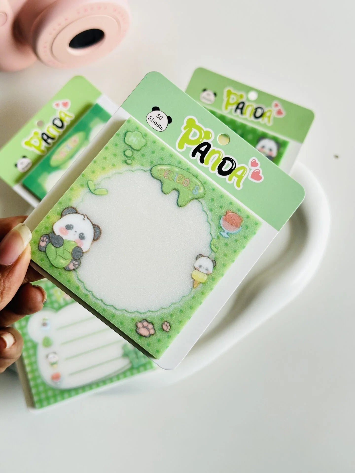 Cute Panda Transparent Sticky Note