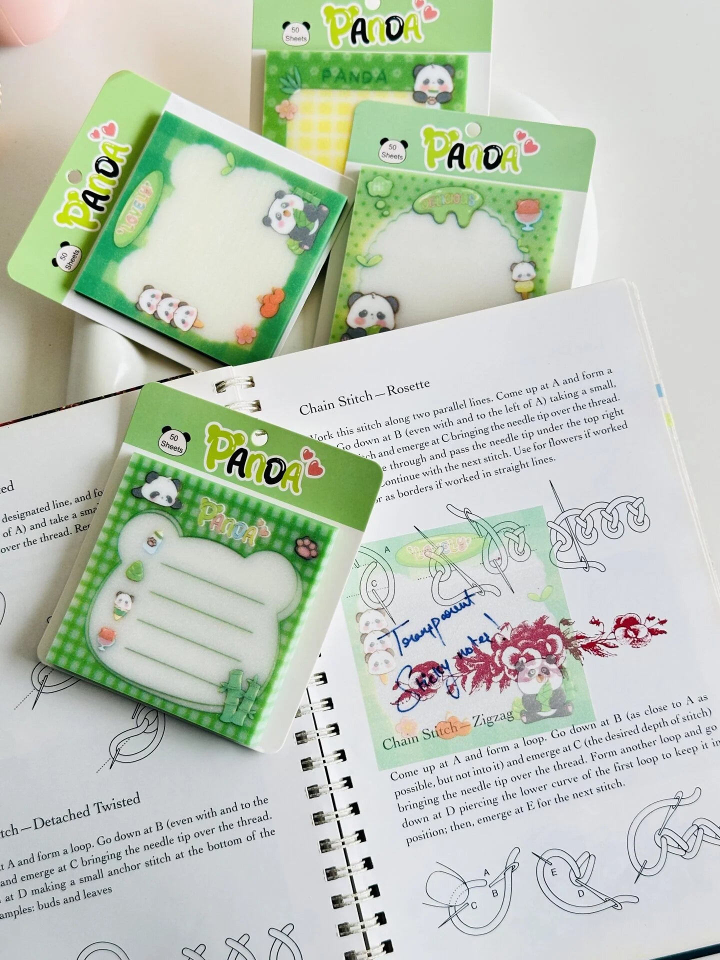 Cute Panda Transparent Sticky Note