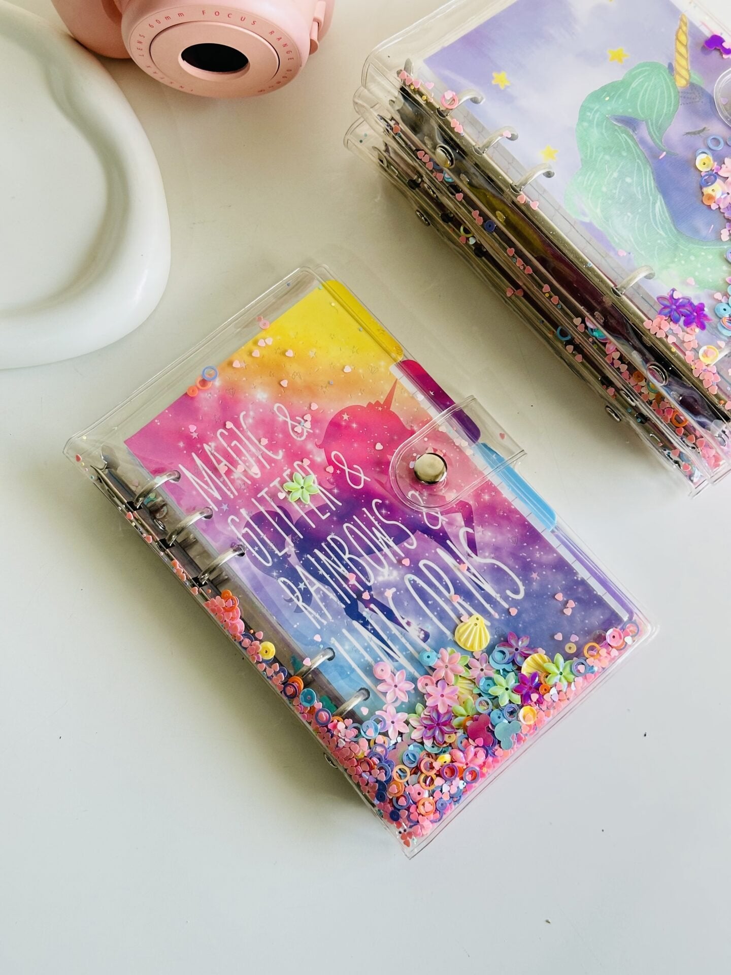 Glitter Spiral Reusable Diary