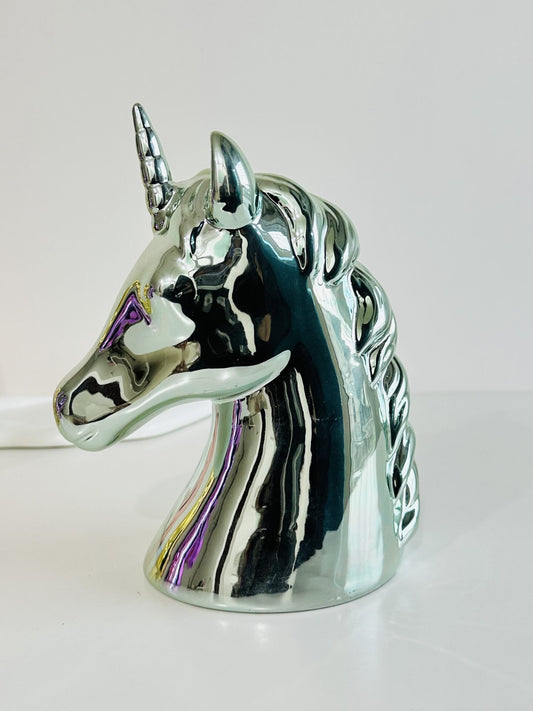 Unicorn Metallic Piggy Bank Showpiece