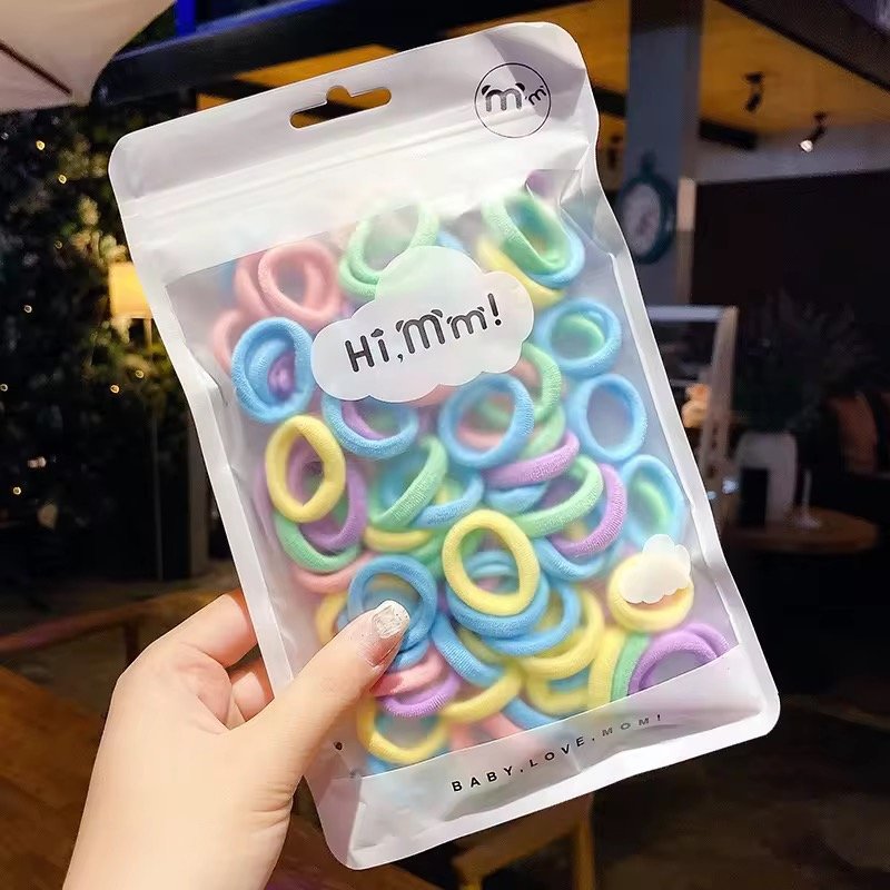 Korean Rubber Bands Zipper Pouch