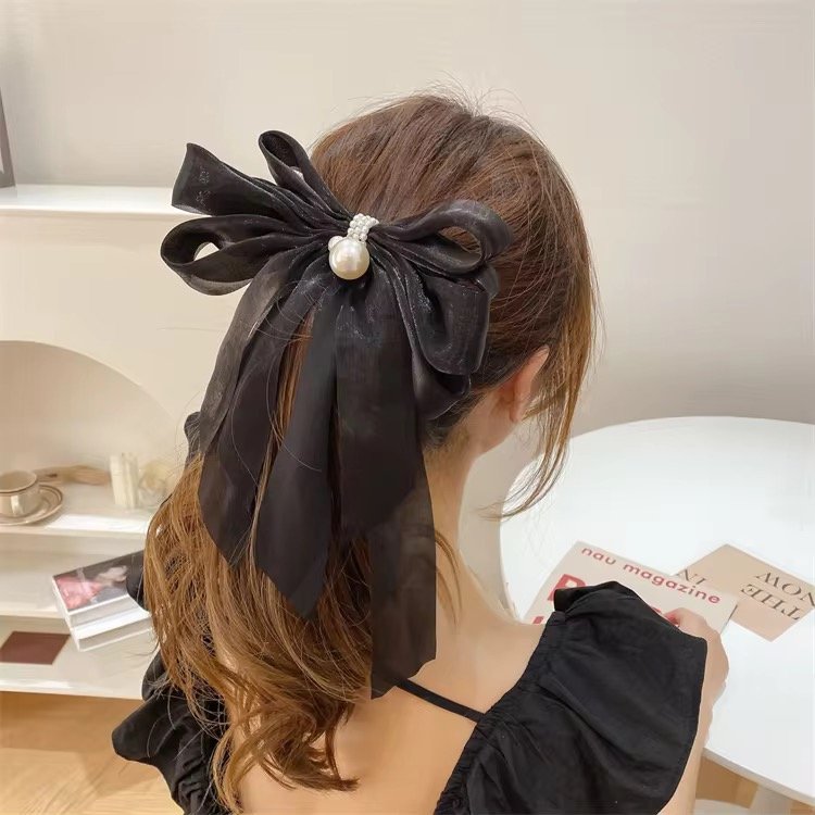 Pearl Satin Korean Luxe Bow
