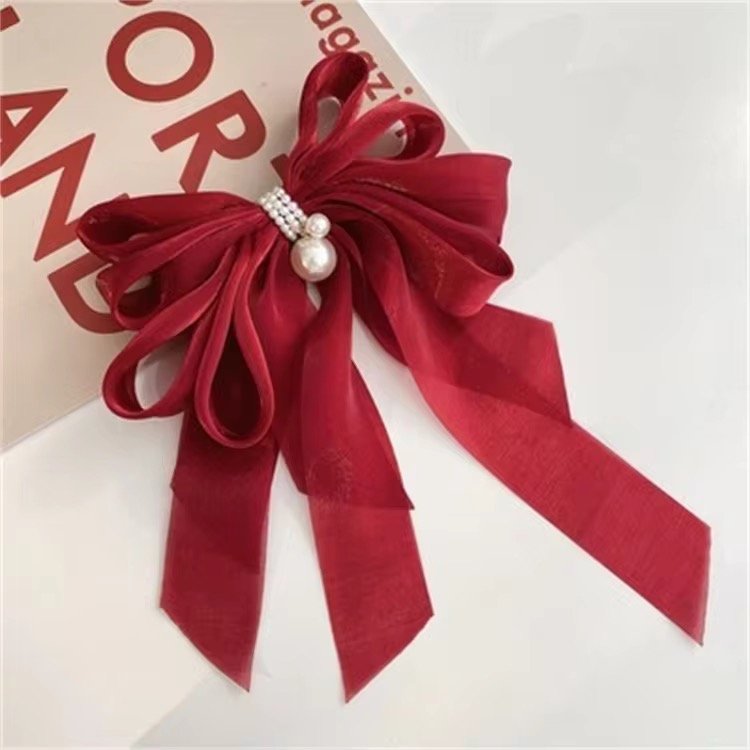 Pearl Satin Korean Luxe Bow