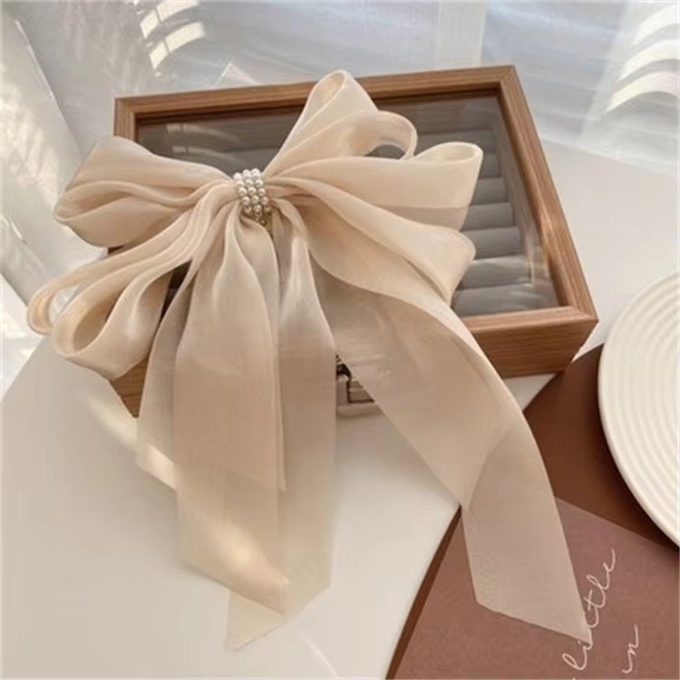 Pearl Satin Korean Luxe Bow