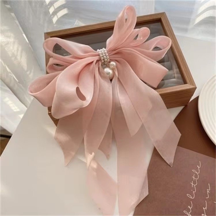 Pearl Satin Korean Luxe Bow
