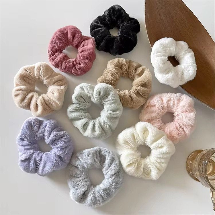 Fur Hair Scrunchies
