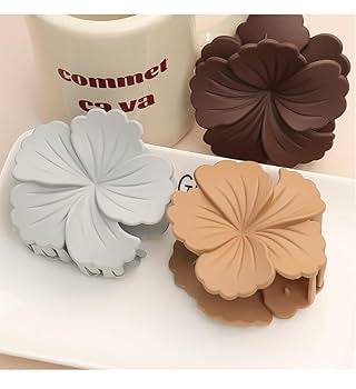 Orchid flower korean hair claw
