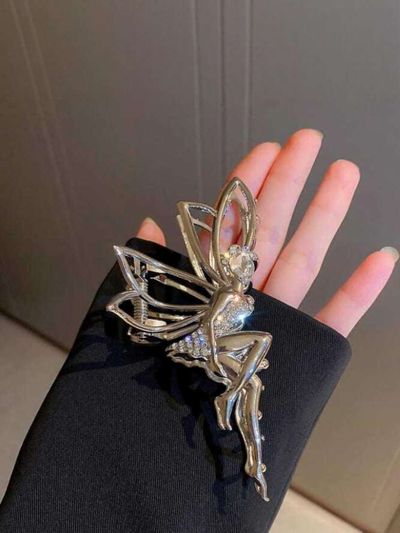 Tinker bell metal hair claw clutch