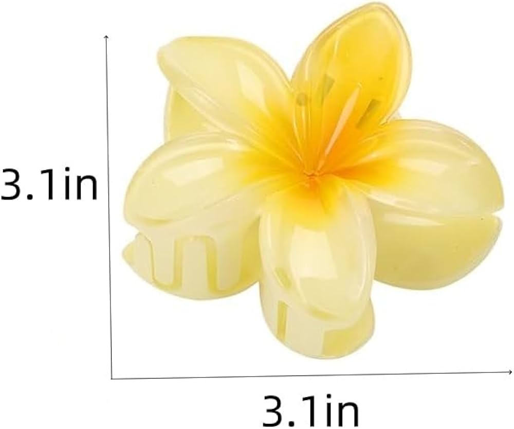 Yellow flower hair clutch