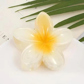 Yellow flower hair clutch