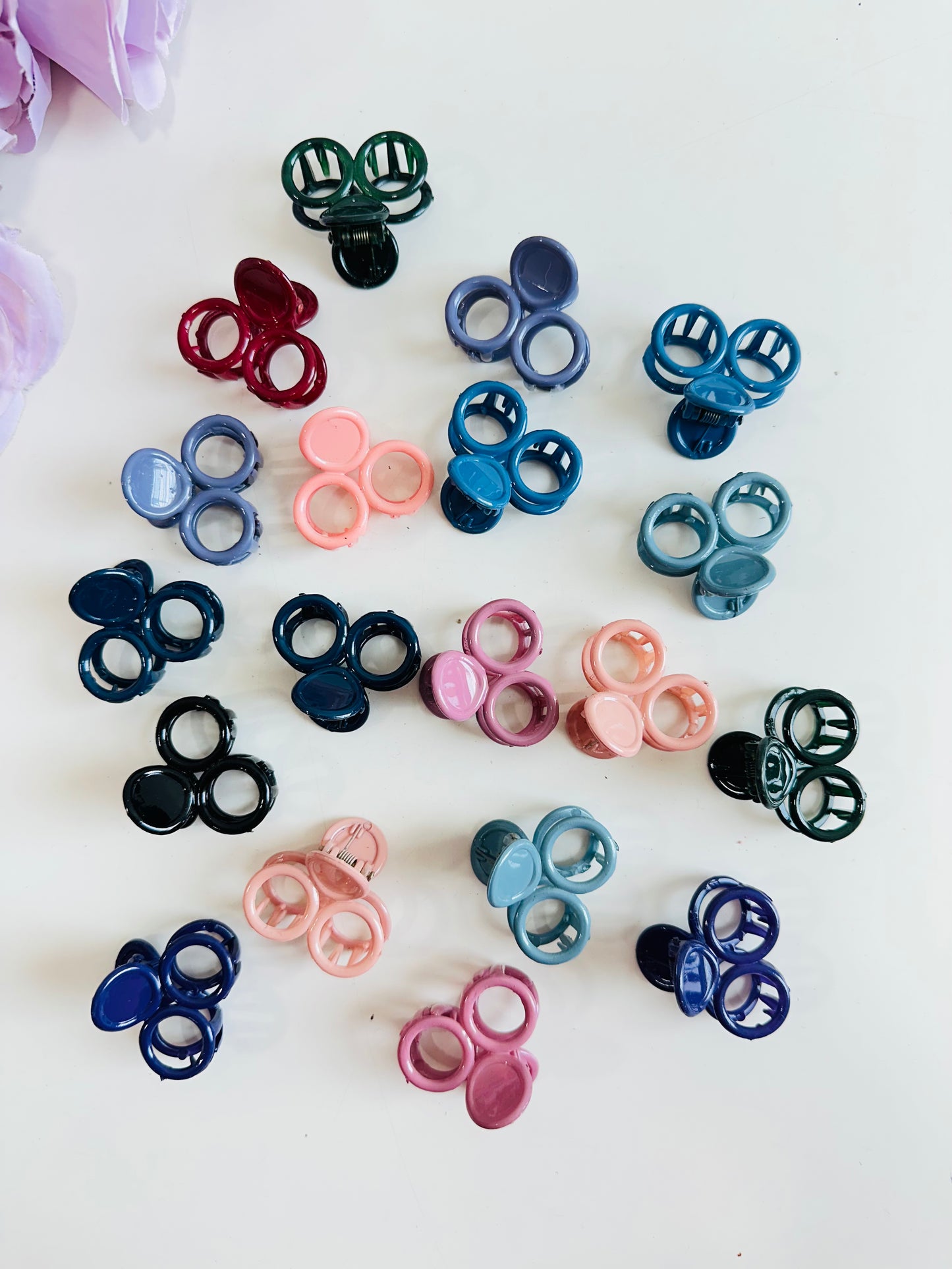 Mini matte korean hair claw clips