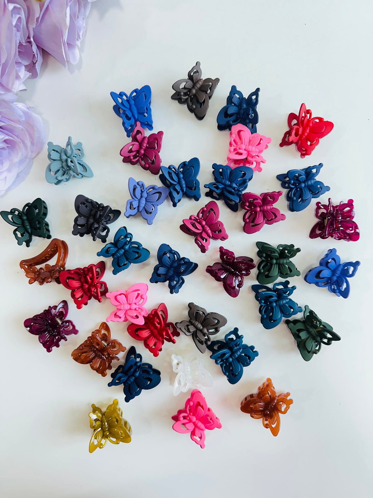 Mini matte korean hair claw clips