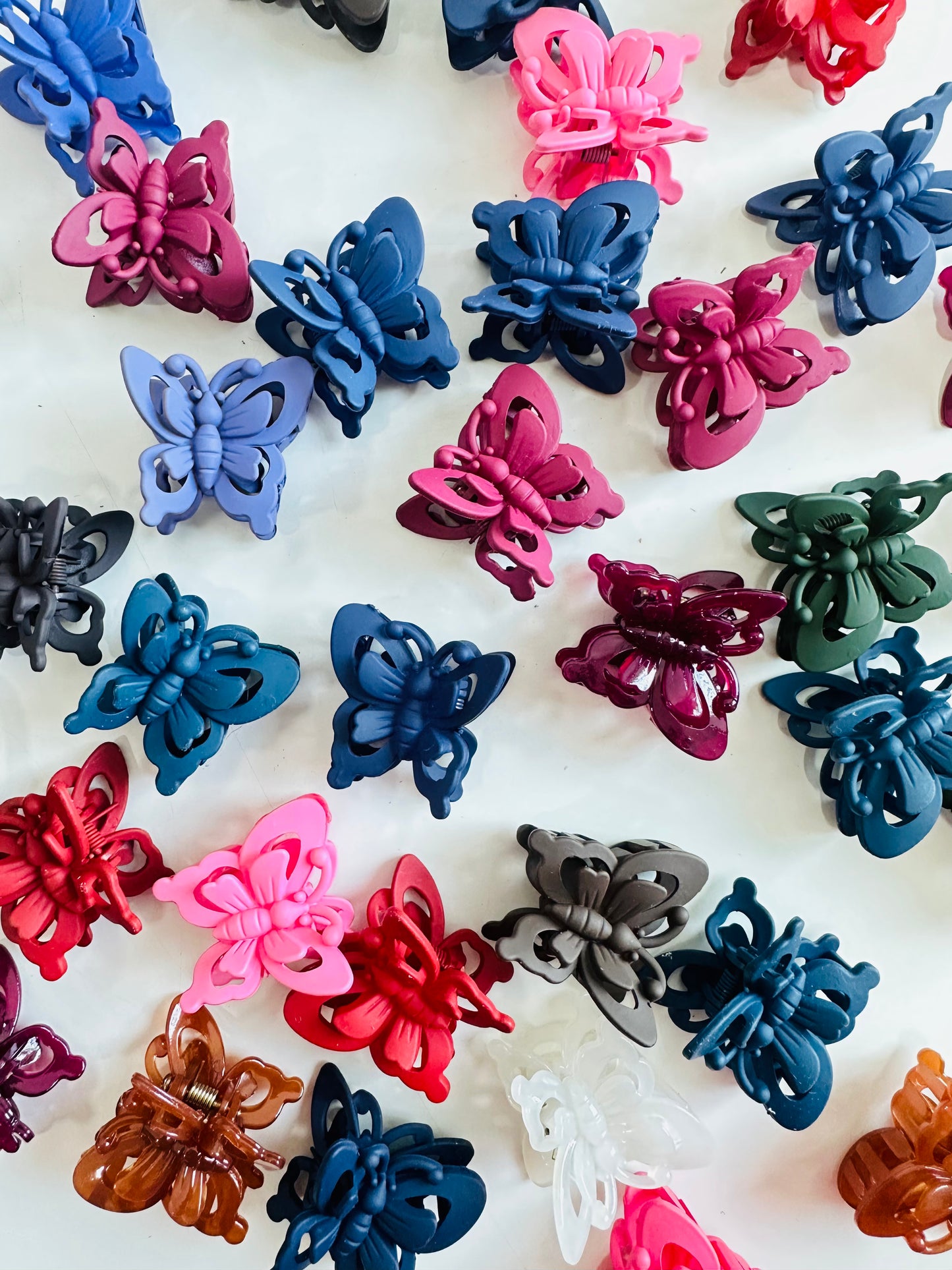 Mini matte korean hair claw clips