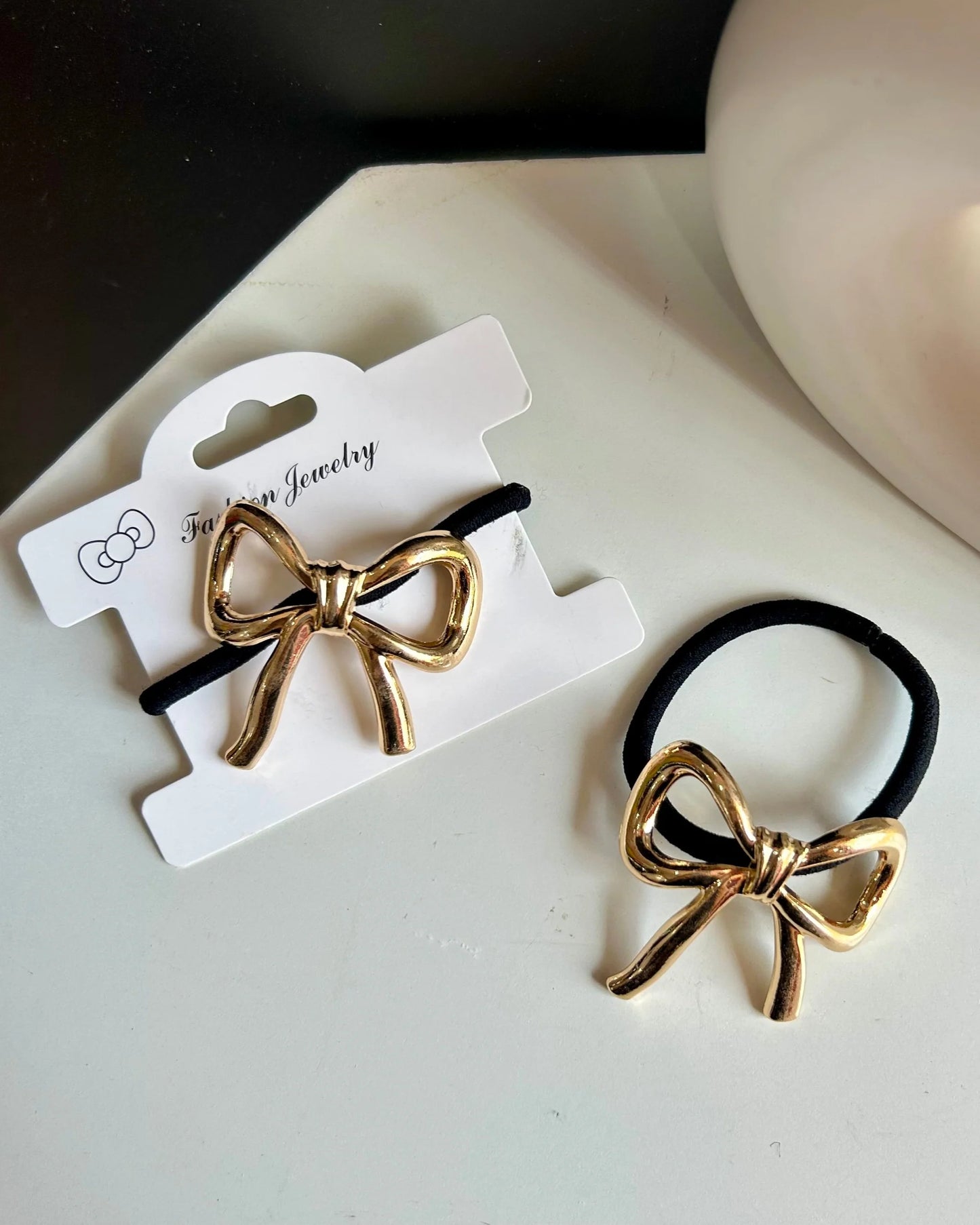 Pony metal hair cuff rubber bands
