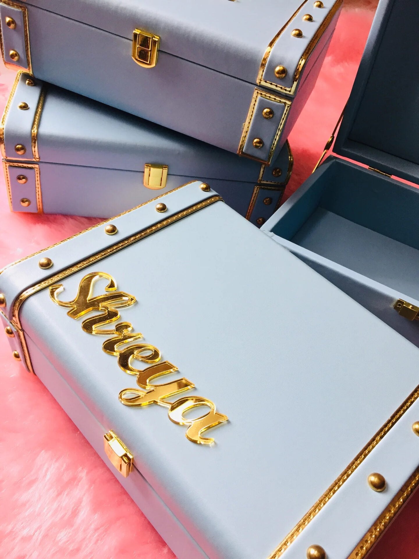 Customized Name leatherite Trunk Box