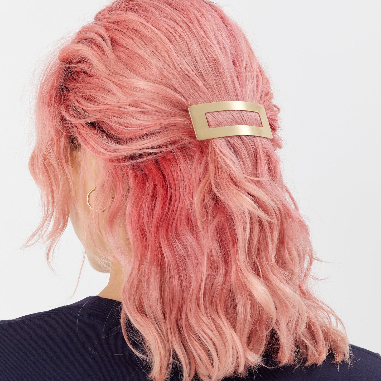 Rectangle metal hair clip