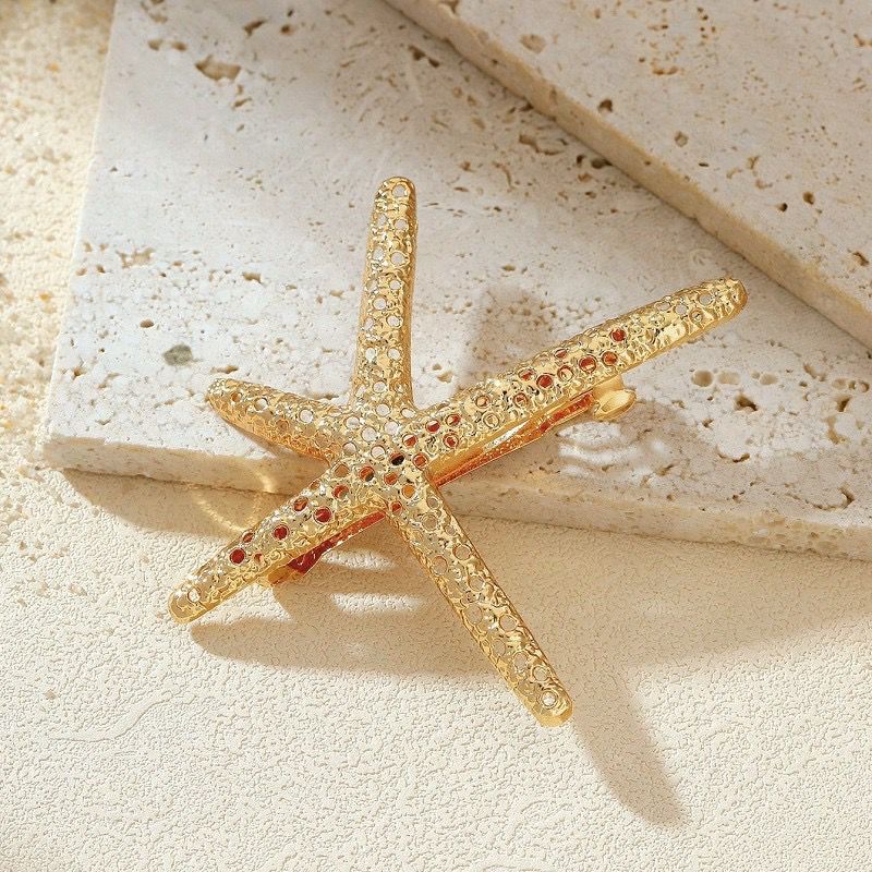 Starfish metal hair clip