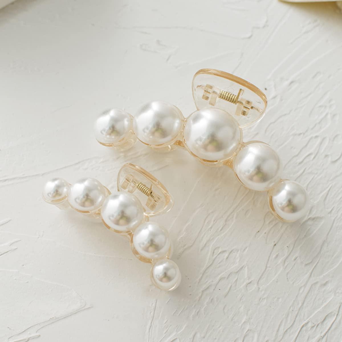 Pearl hair claw clip
