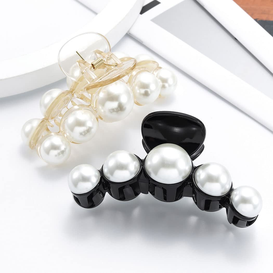 Pearl hair claw clip