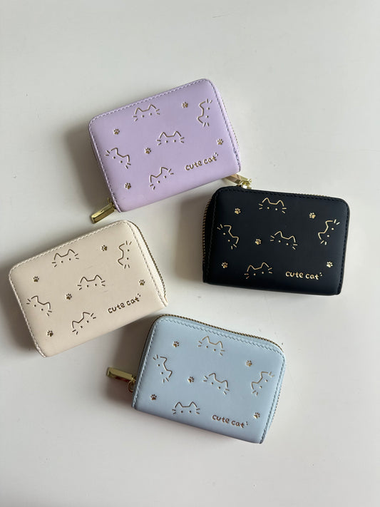 Cute cat korean mini wallet card holder