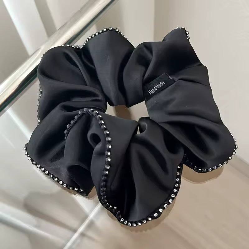 Satin browns korean scrunchie
