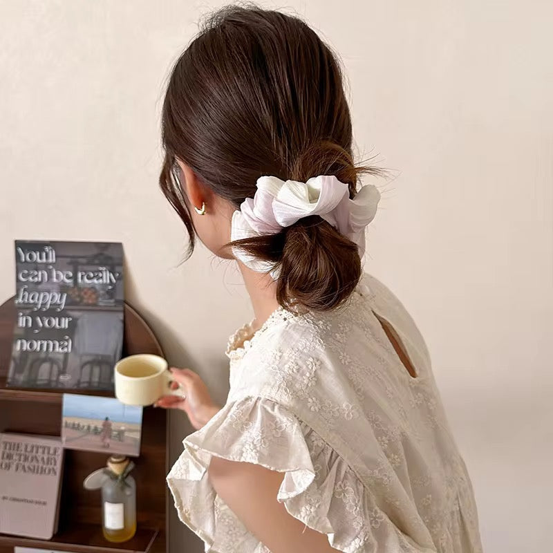 Satin wavy korean scrunchie