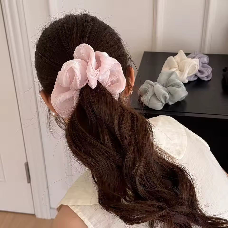 Satin wavy korean scrunchie