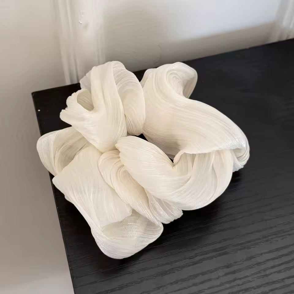 Satin wavy korean scrunchie