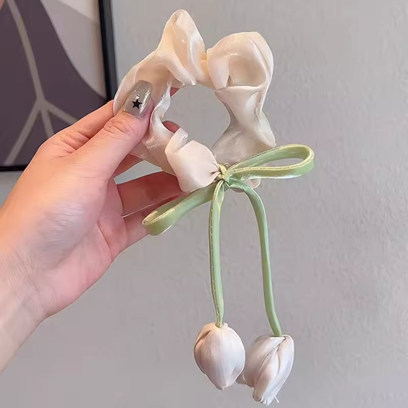 Tulip korean hair scrunchie
