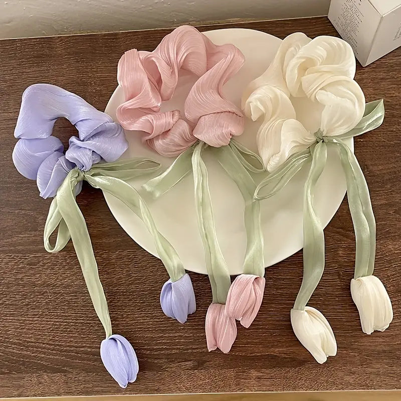 Tulip korean hair scrunchie